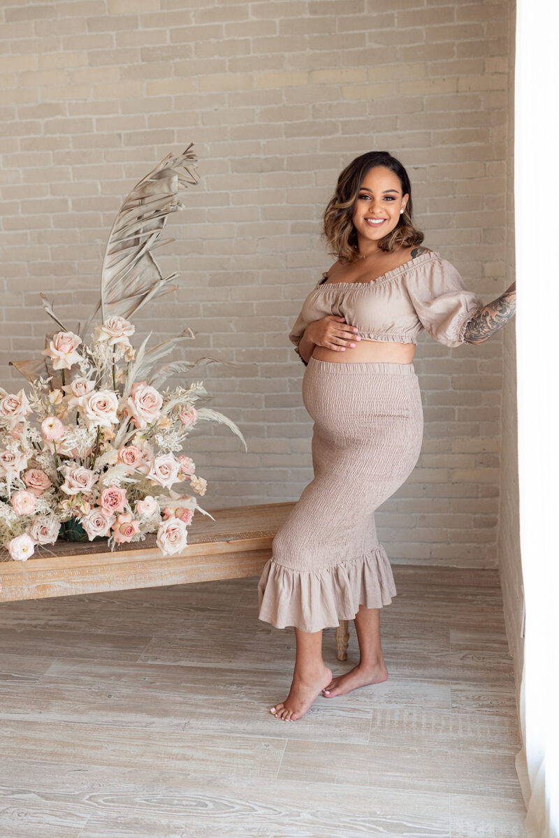 Mocha Maternity Dress.